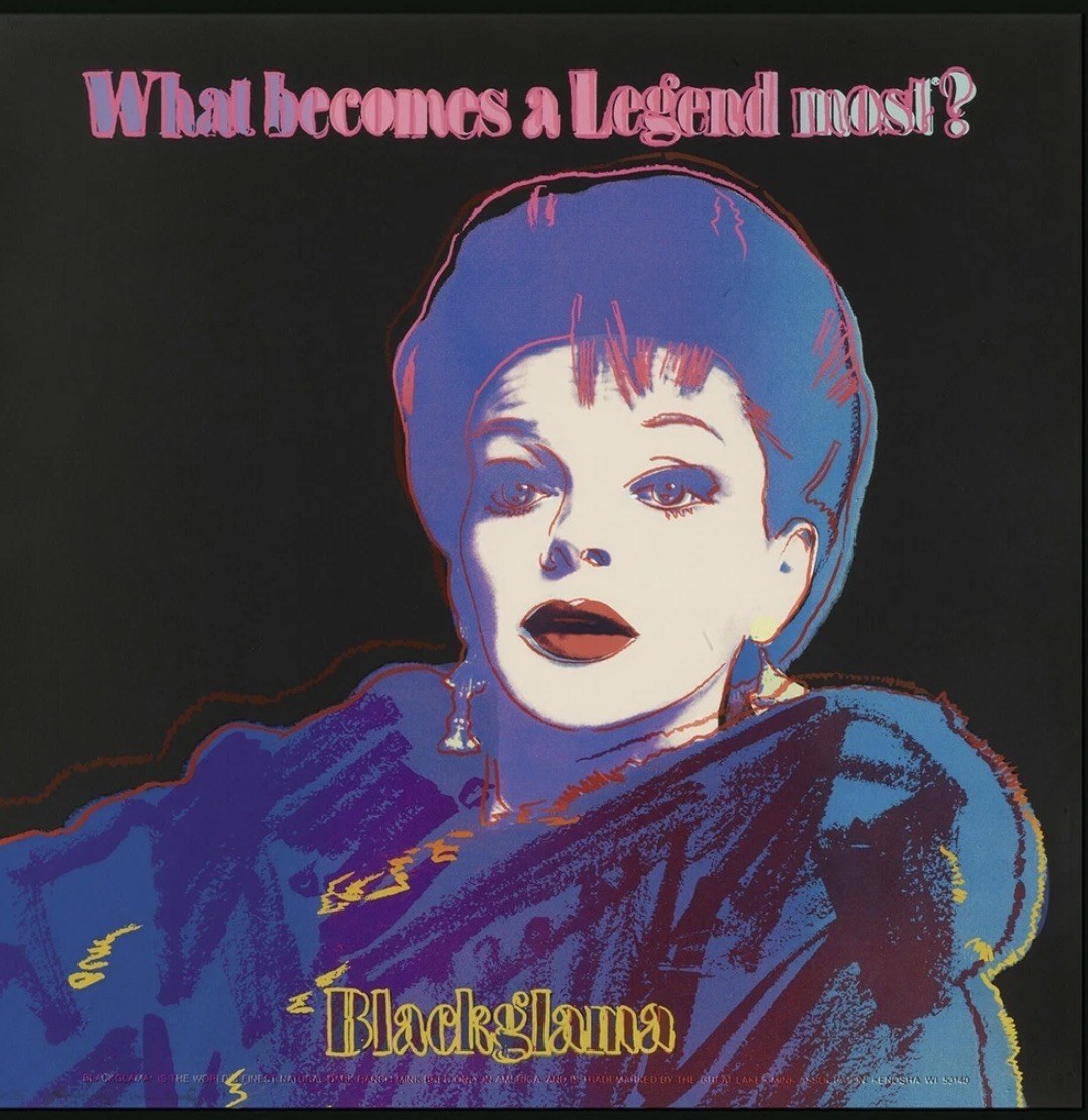 Andy Warhol Blackglama (Judy Garland), from Ads