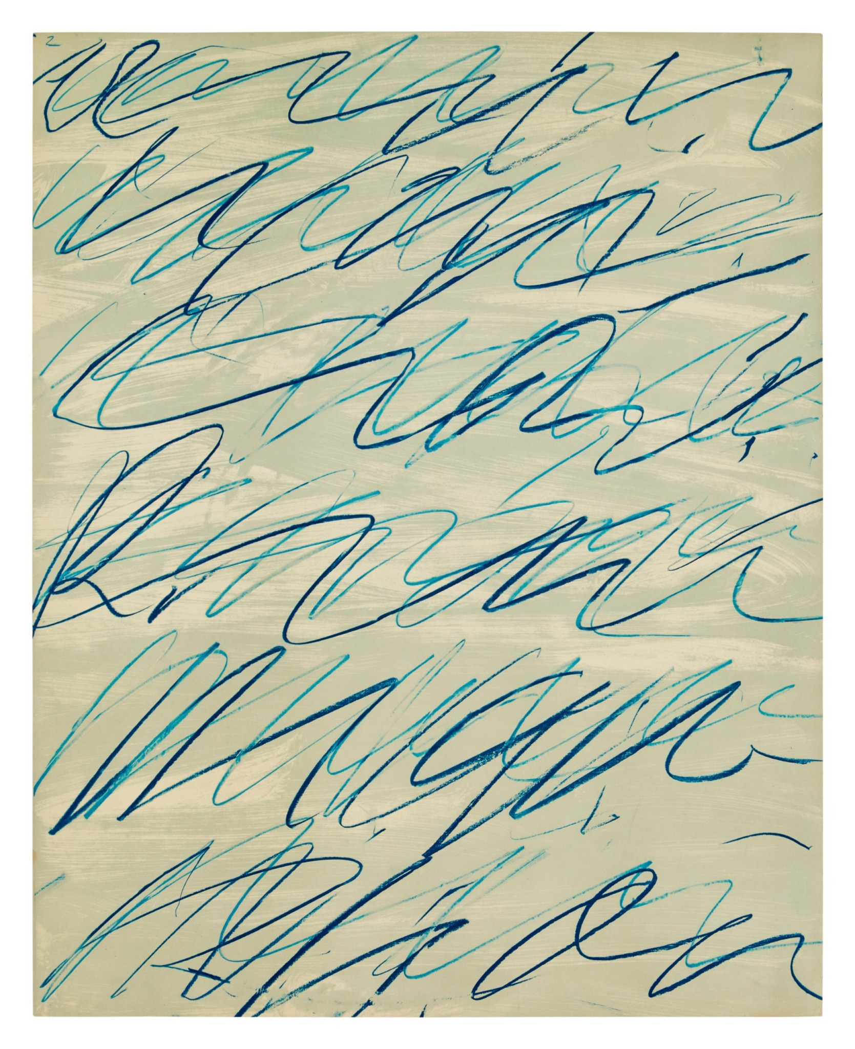 Cy Twombly, Roman Notes: One Plate (Bastian 22)