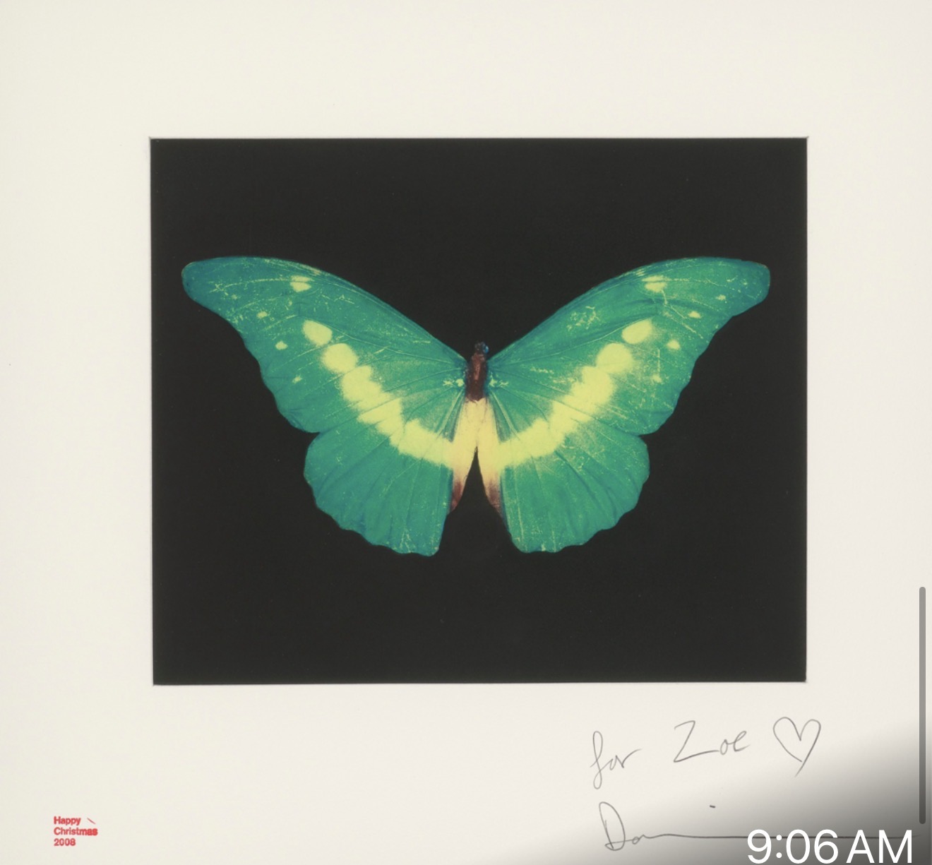 Damien Hirst Green Butterfly (Happy Christmas 2008)