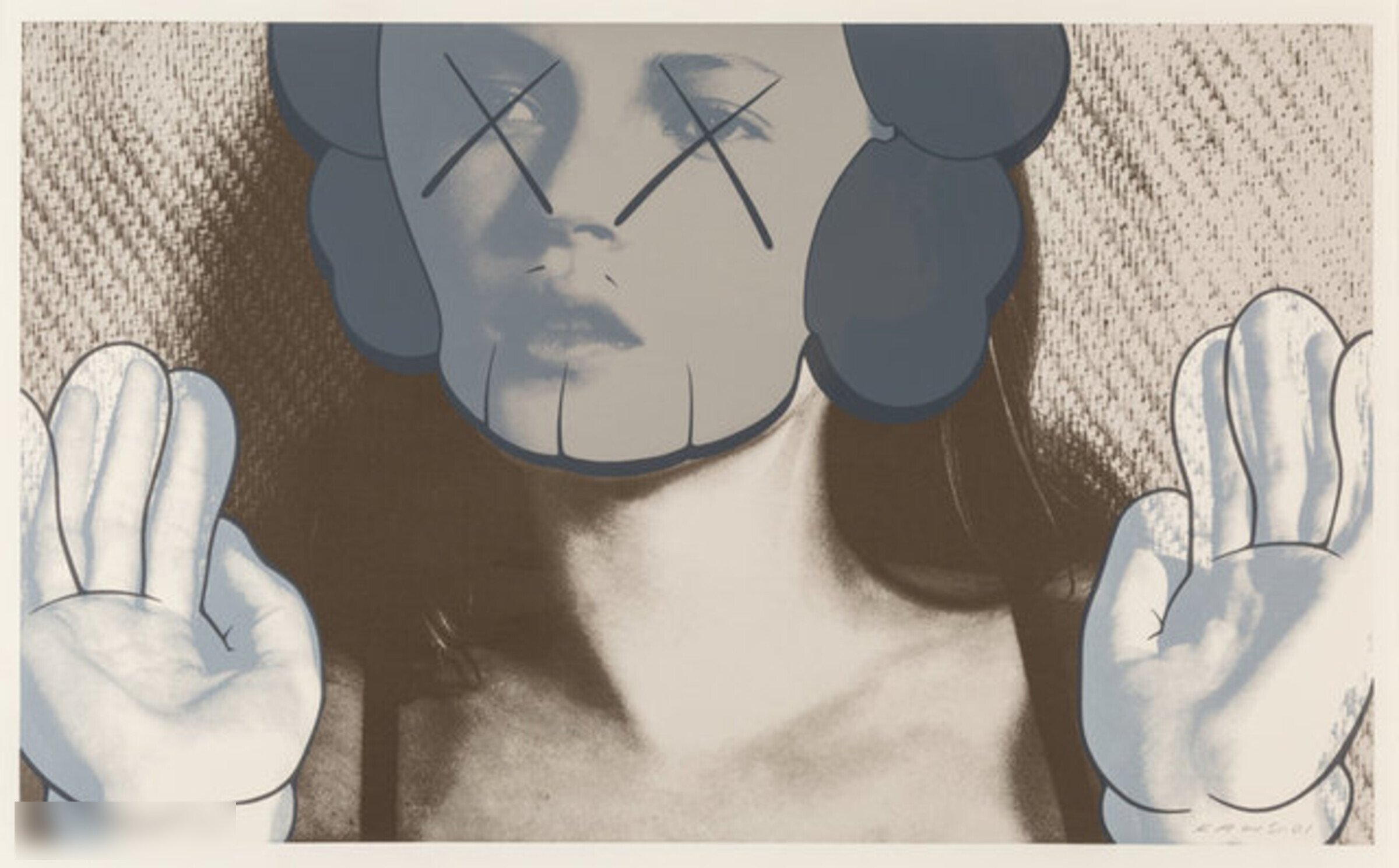 KAWS, Kate Moss, White Gloves