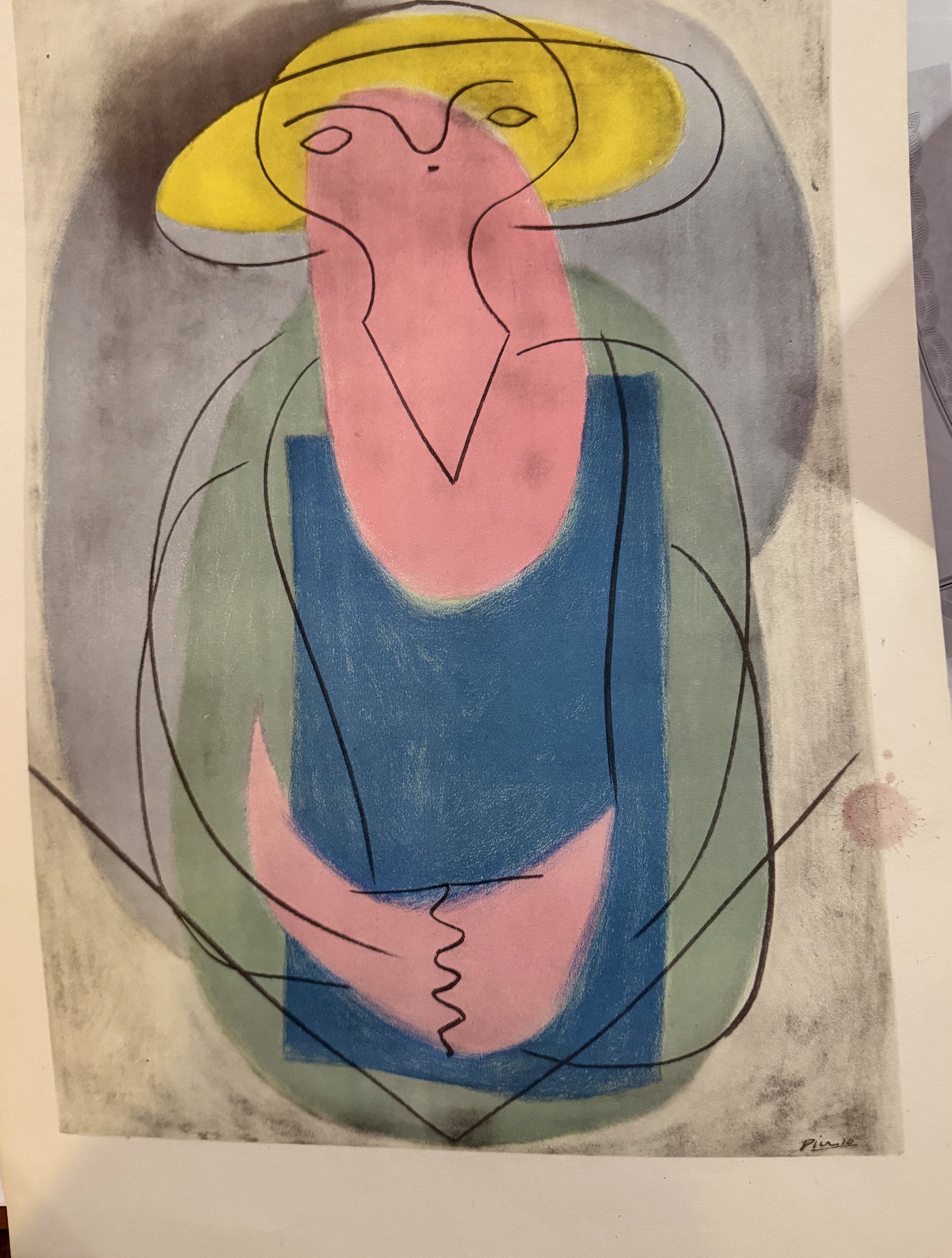 Pablo Picasso Girl in a Hat with Her Hands Clasped
