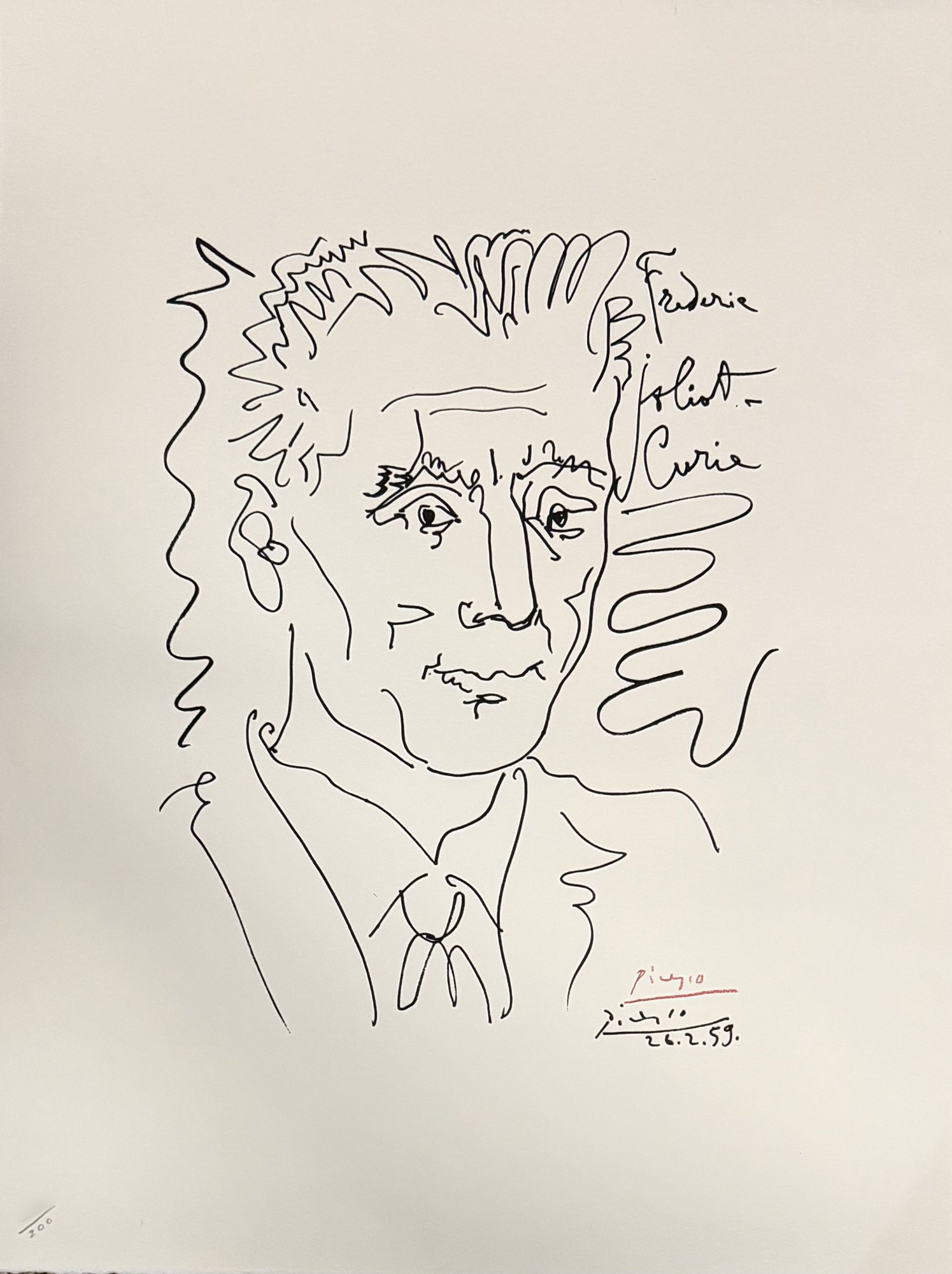 Pablo Picasso Portrait of Frédéric Joliot-Curie
