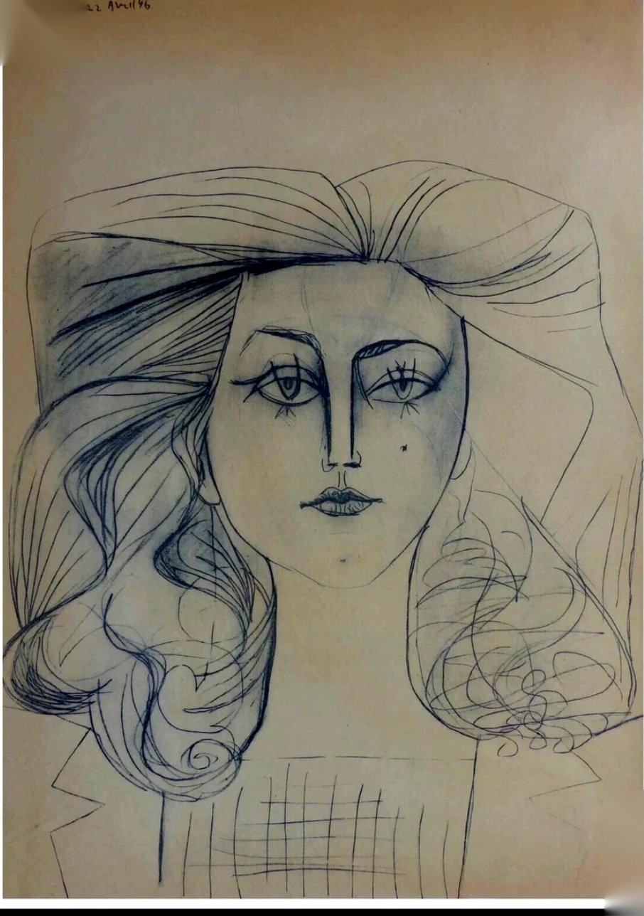 Pablo Picasso Portrait of Francoise Gilot (1954)