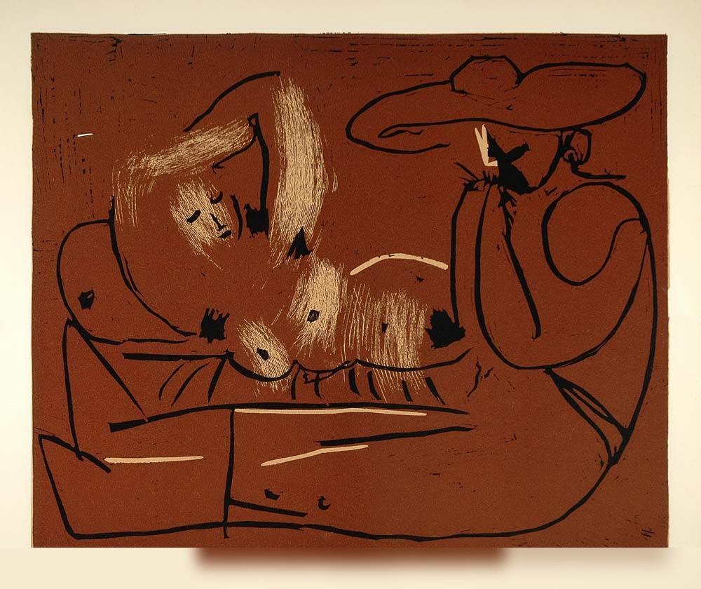 Pablo Picasso Reclining Woman and Picador Eating Grapes