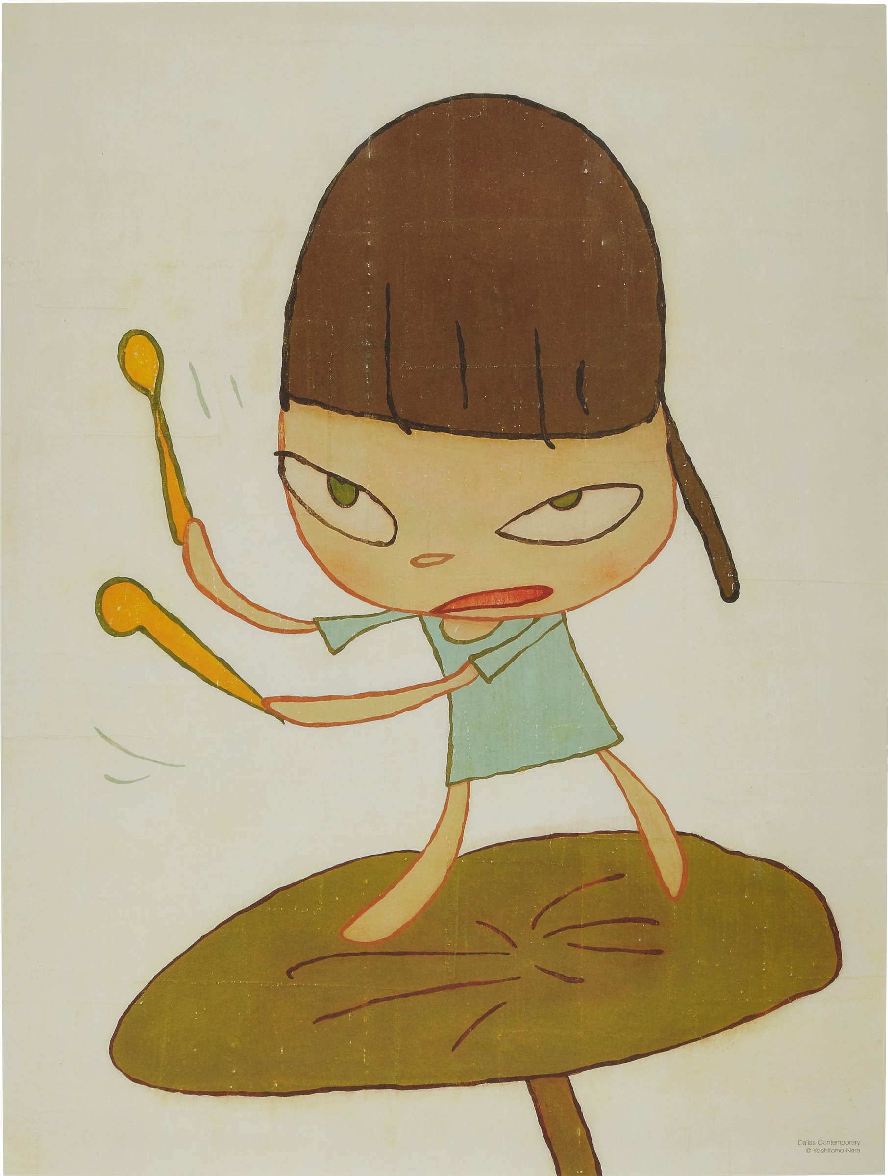 Yoshitomo Nara Marching on a Butterbur Leaf